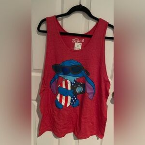 Red Disney Stitch tank top, size XL